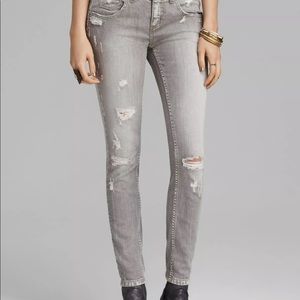 Free People Copenhagen Destroyed Skinny Jeans 25